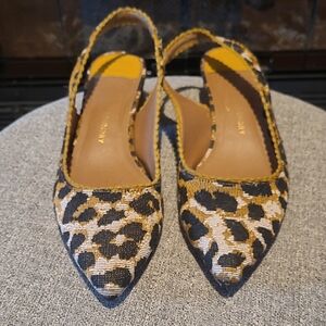 CL by Laundry Animal Print Slingback Heels